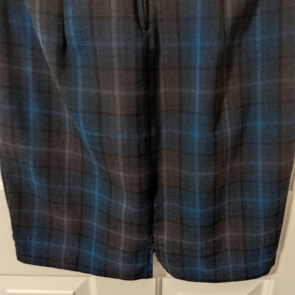 Plaid Charcoal and Teal Sheath Dress - Picture 8 of 9